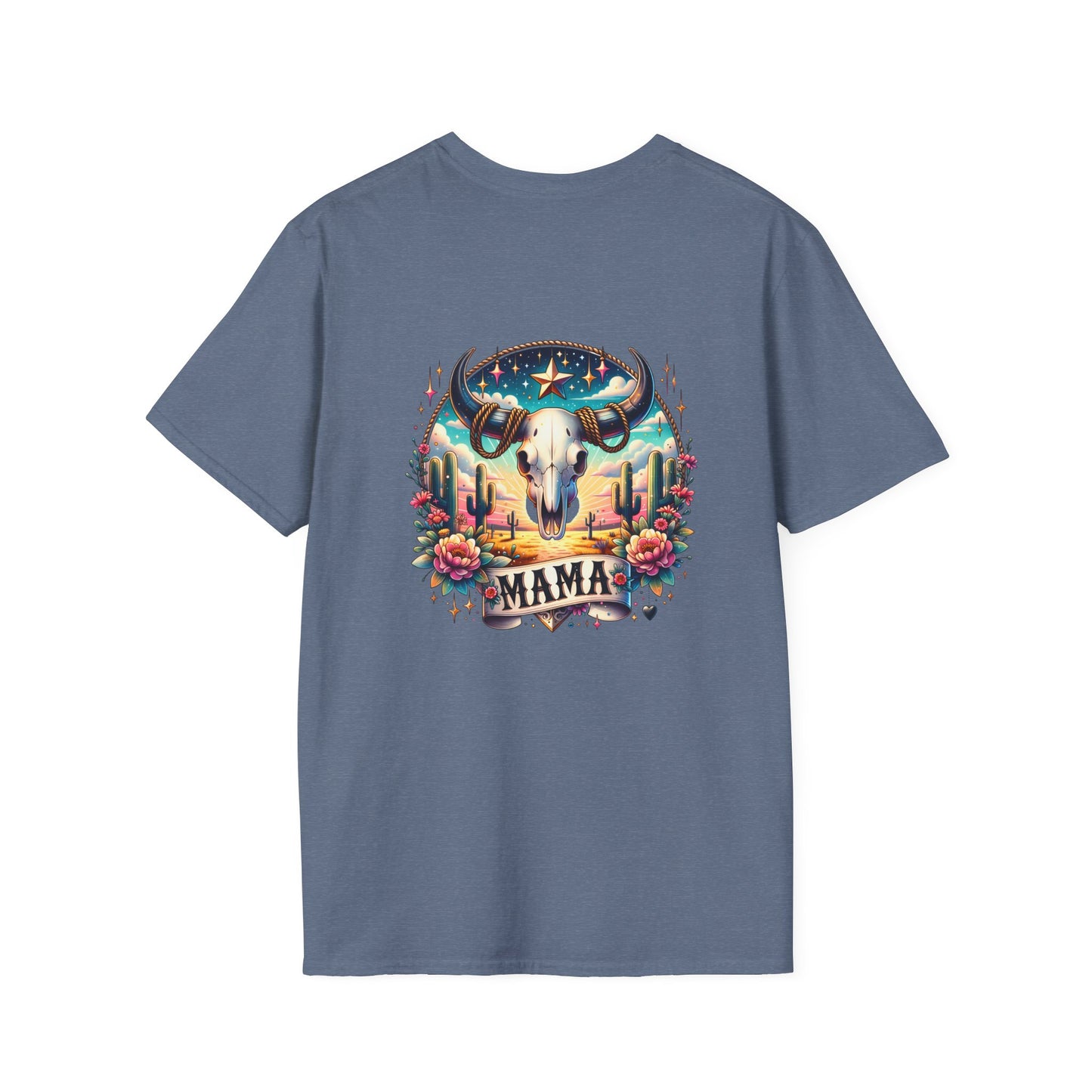 “Mama” Bull Skull Unisex Softstyle T-Shirt