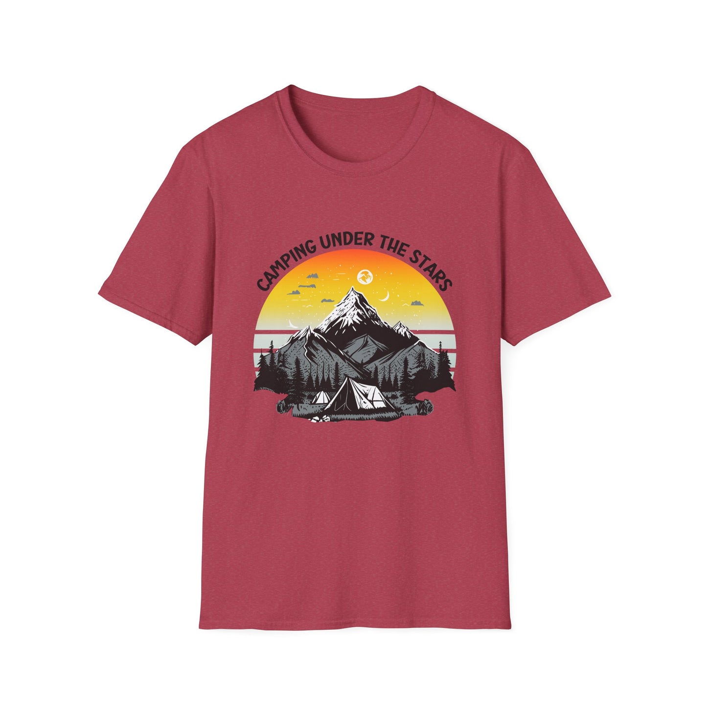 “Camping Under the Stars” Unisex Softstyle T-Shirt