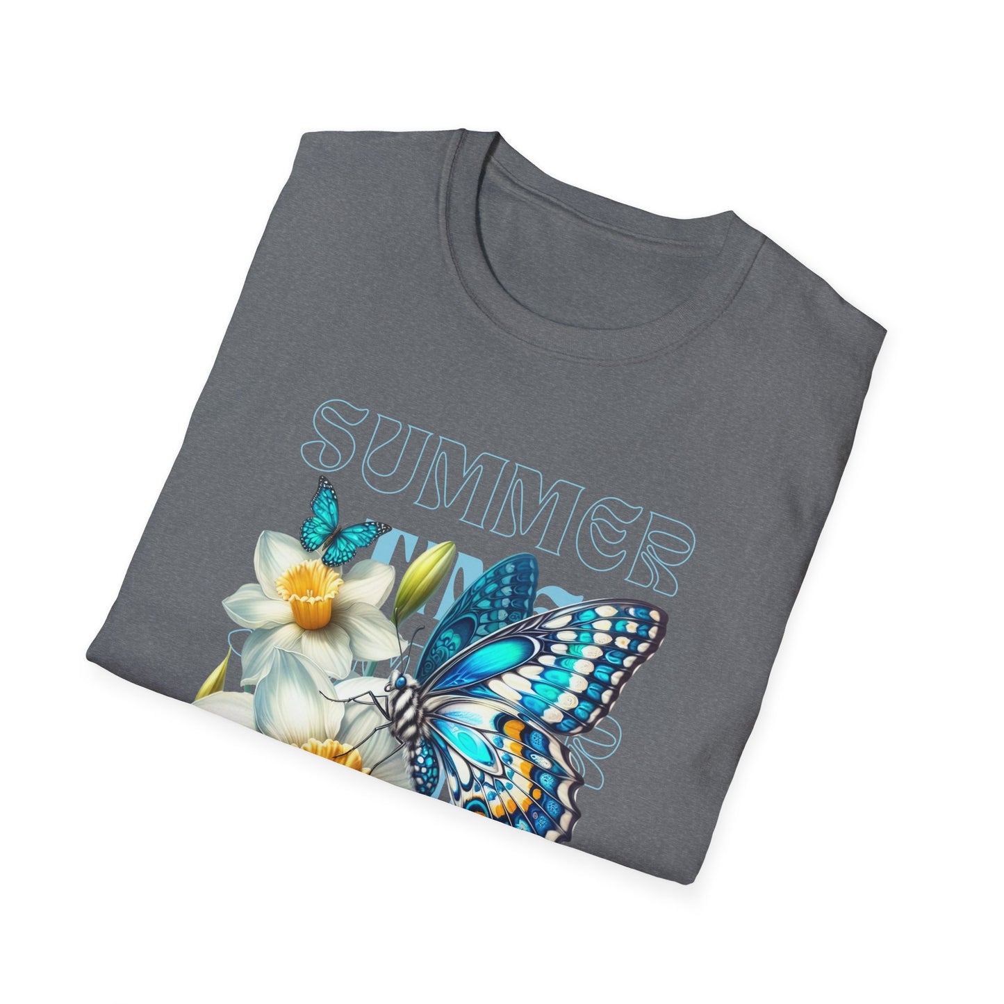 Celebrate the Joy of Summer with Our Butterfly Blooms Unisex Softstyle T-Shirt