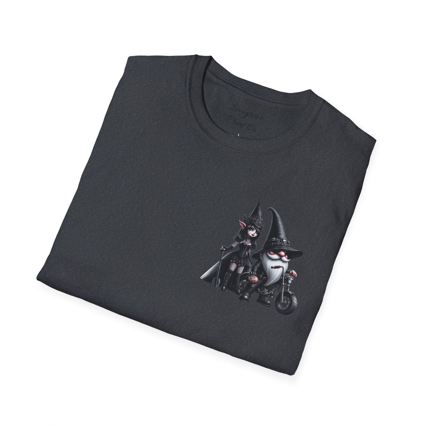“Gothic Vibes, Midnight Rides” Unisex Softstyle T-Shirt