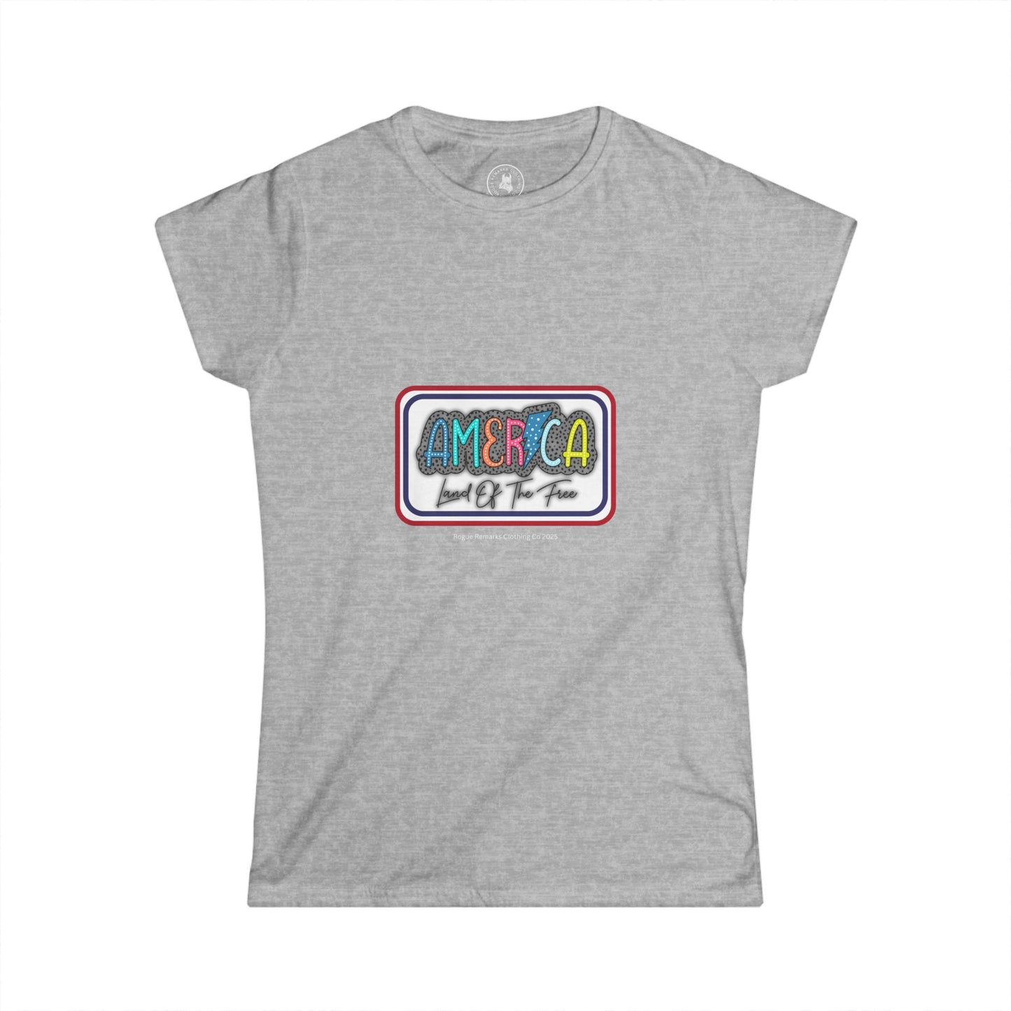 Land of the Free – Patriotic Patch Style Women's Tee