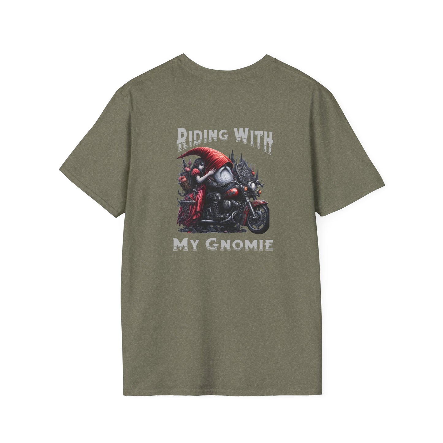 “Riding with My Gnomie” Unisex Softstyle T-Shirt