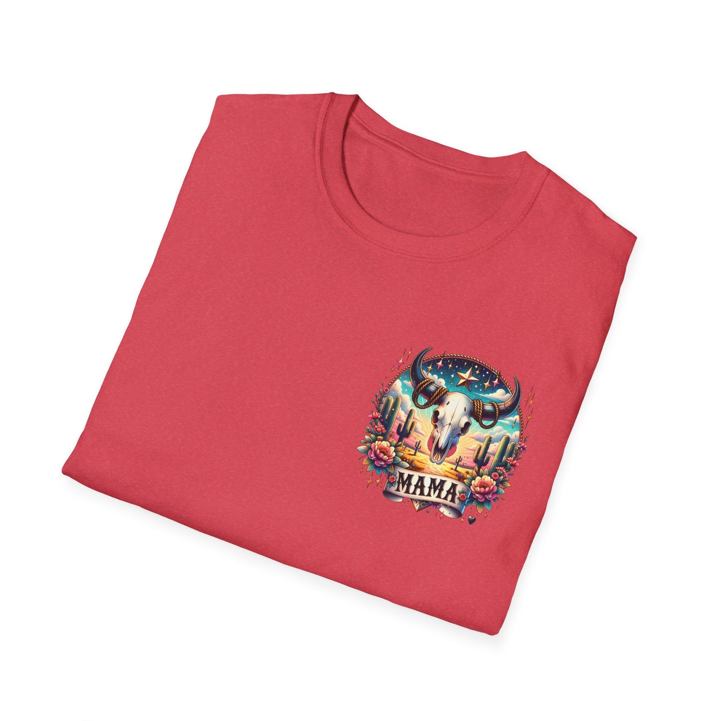 “Mama” Bull Skull Unisex Softstyle T-Shirt