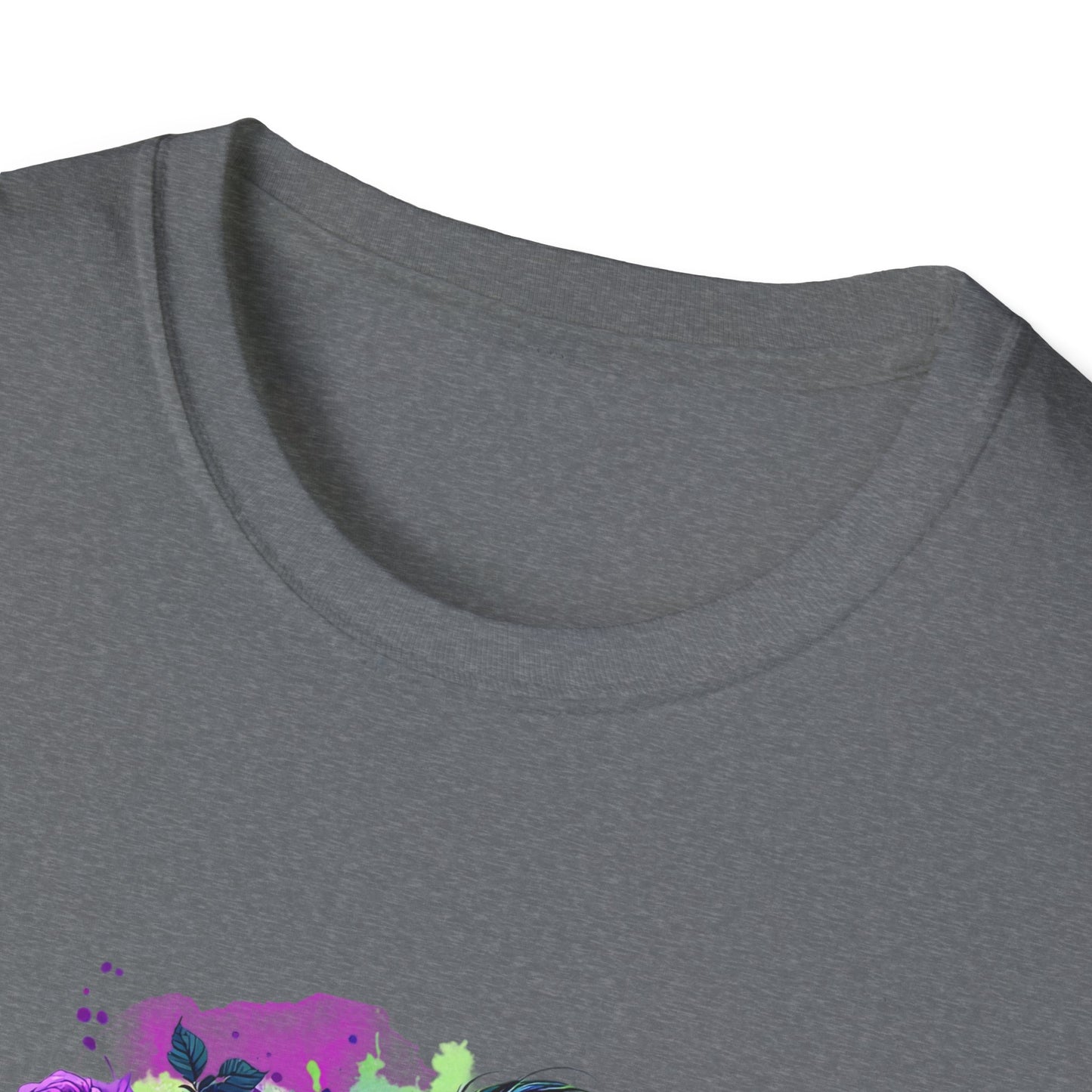 She Dances in Darkness & Blooms in the Chaos Unisex Softstyle T-Shirt