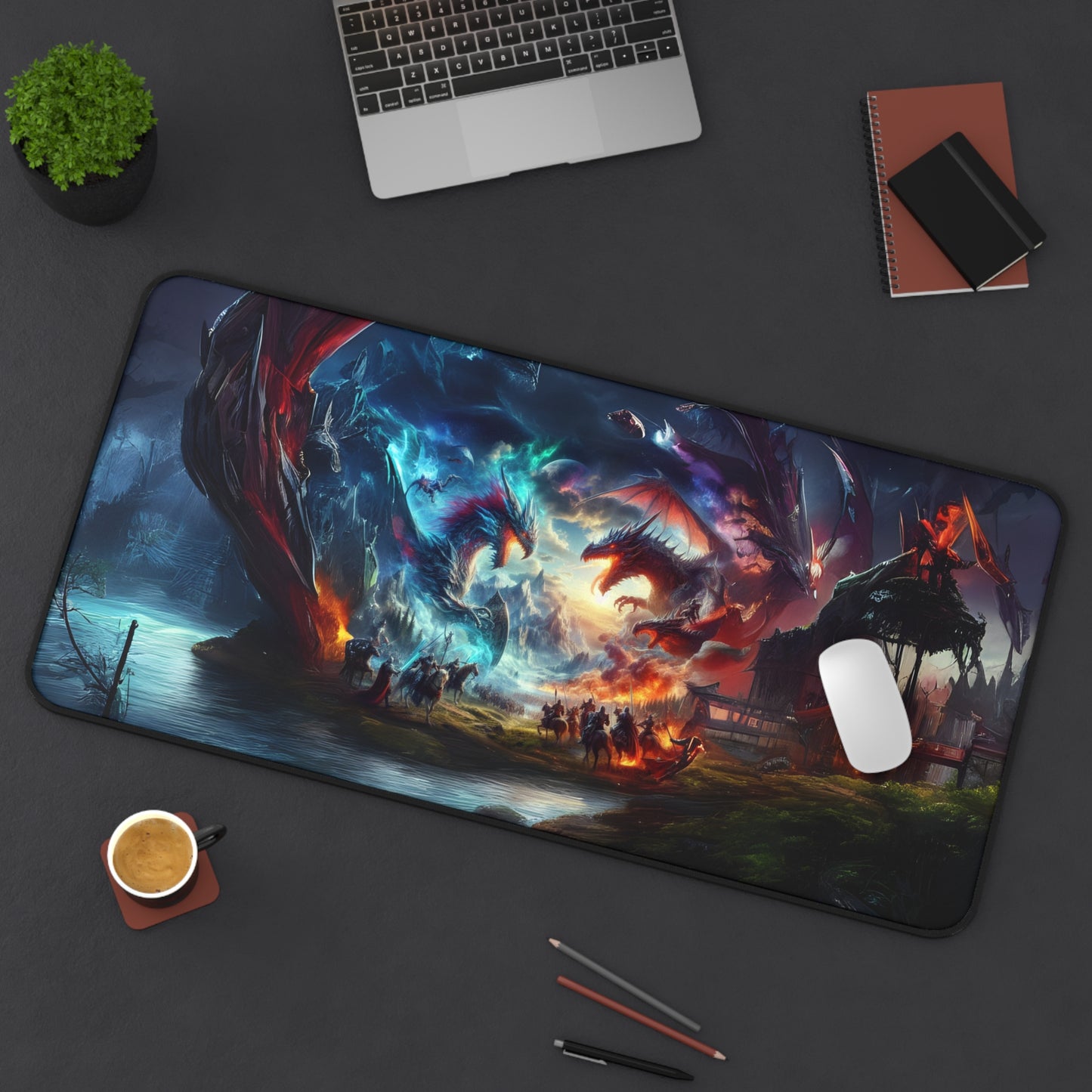 Clash of the Wyrms Gaming Desk Mat