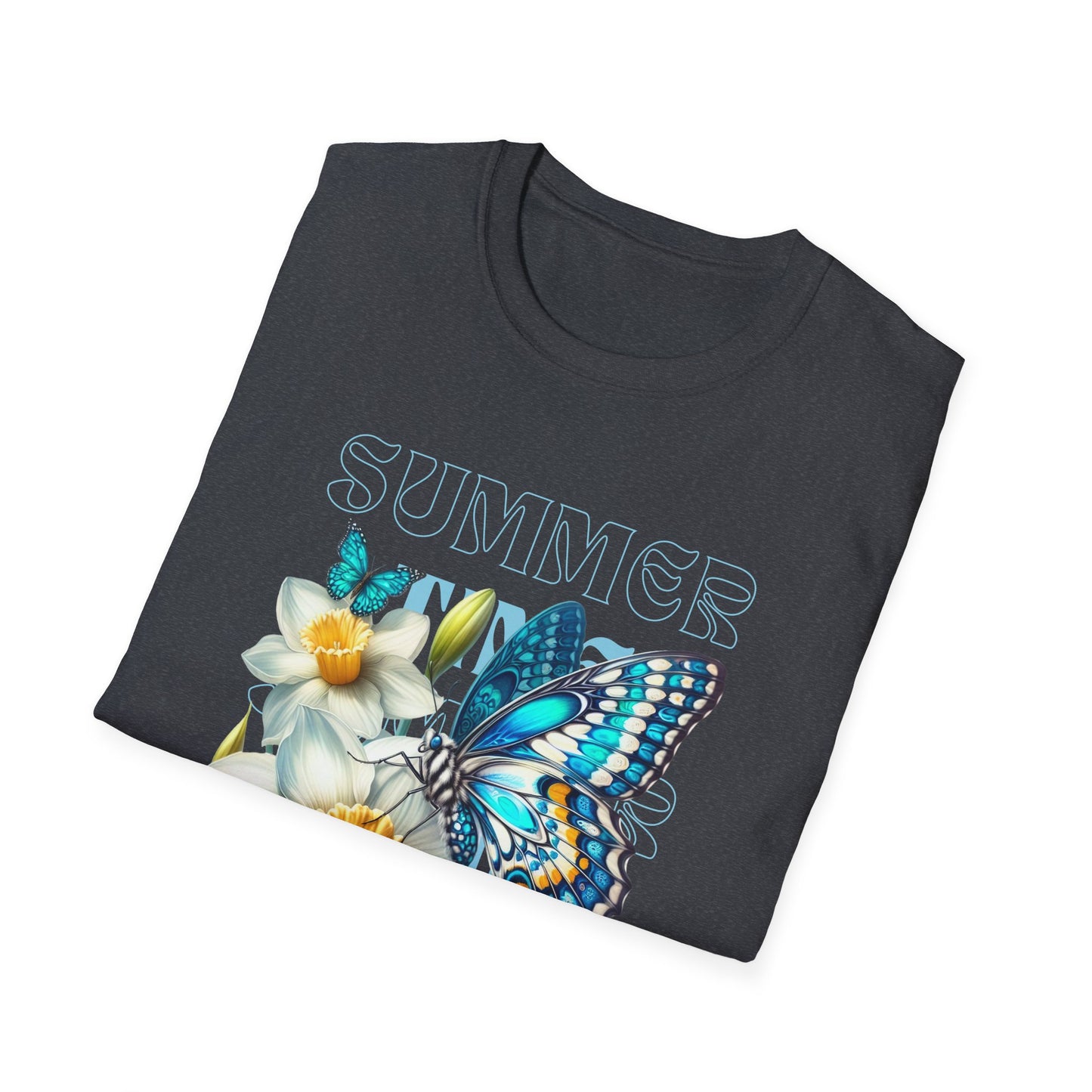 Celebrate the Joy of Summer with Our Butterfly Blooms Unisex Softstyle T-Shirt