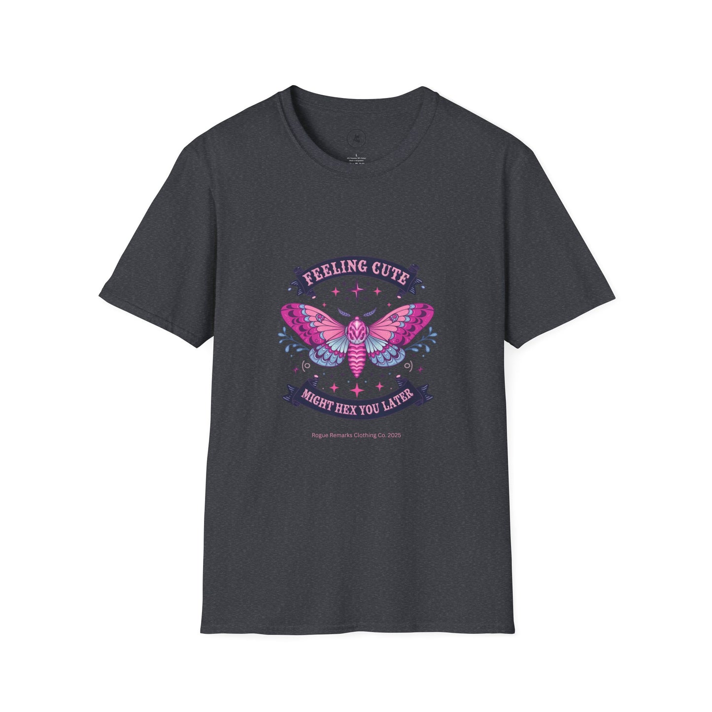 Feeling Cute, Might Hex You Later Unisex Tee – Moth Magic Edition