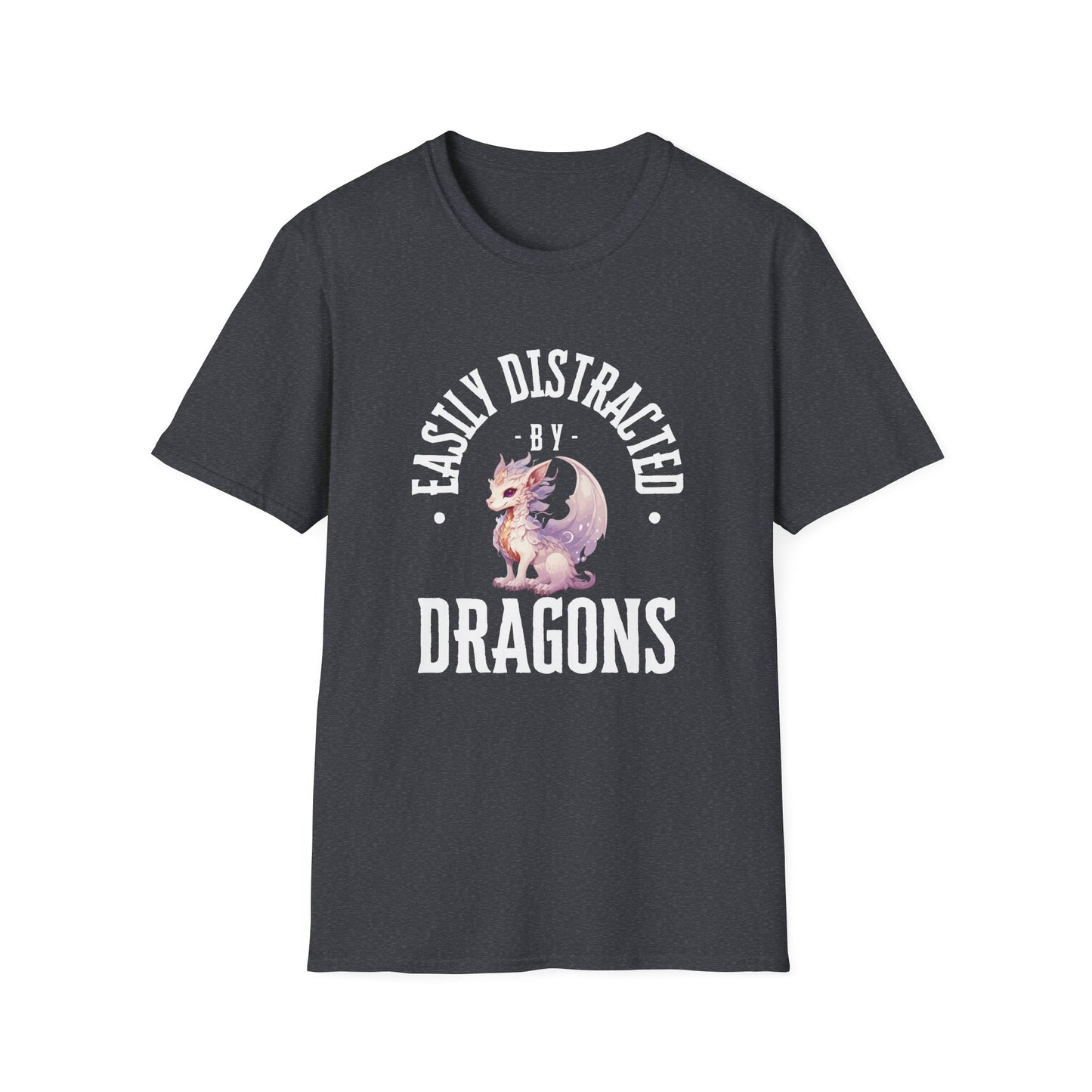 Easily Distracted by Dragons Unisex Softstyle T-Shirt