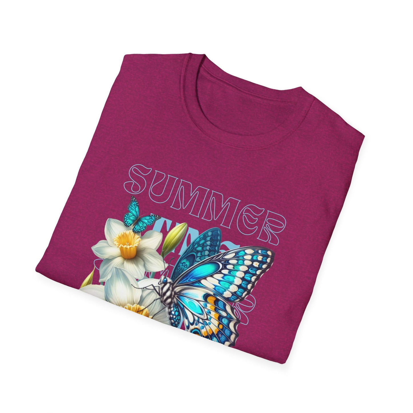 Celebrate the Joy of Summer with Our Butterfly Blooms Unisex Softstyle T-Shirt