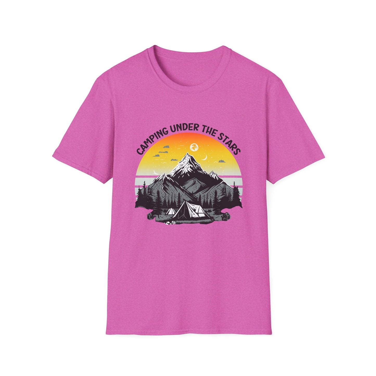 “Camping Under the Stars” Unisex Softstyle T-Shirt