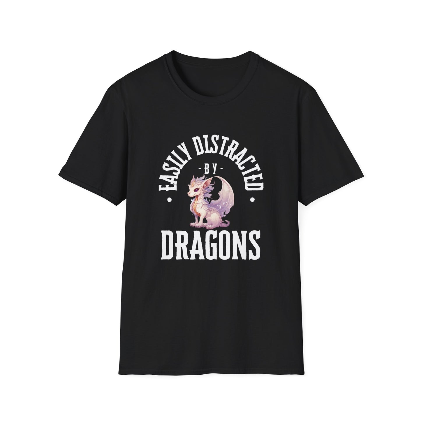 Easily Distracted by Dragons Unisex Softstyle T-Shirt