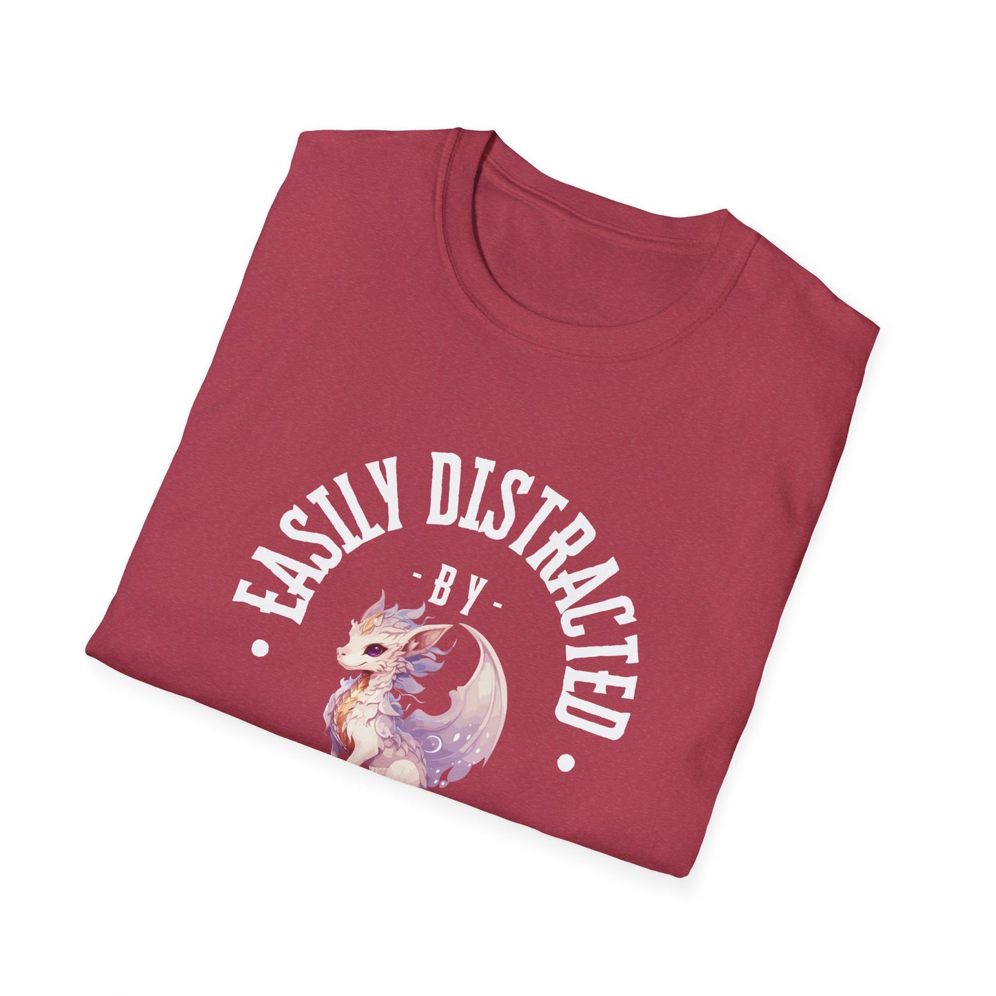 Easily Distracted by Dragons Unisex Softstyle T-Shirt