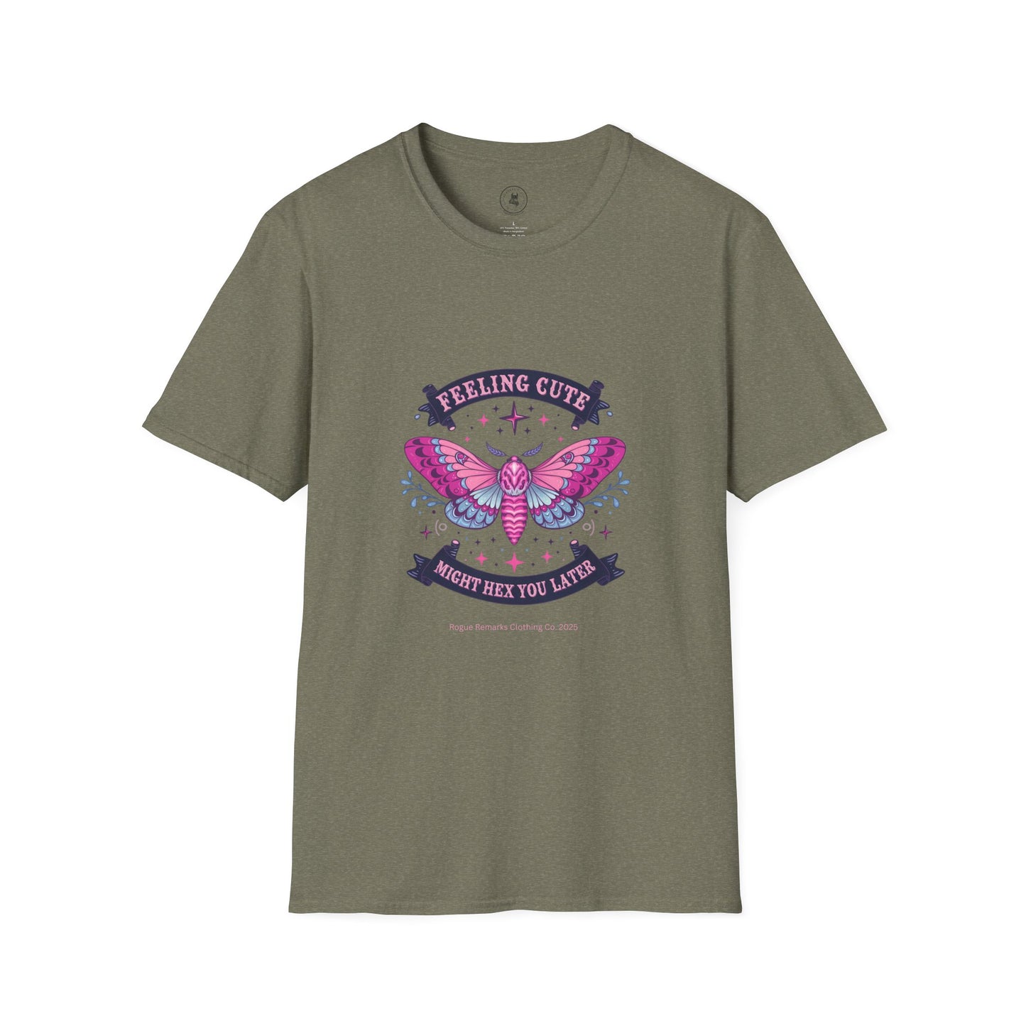 Feeling Cute, Might Hex You Later Unisex Tee – Moth Magic Edition