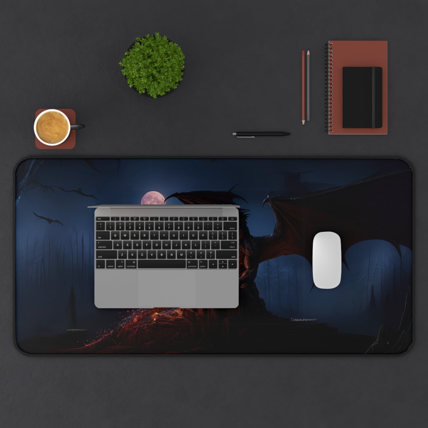 Moonfire Warden Gaming Desk Mat