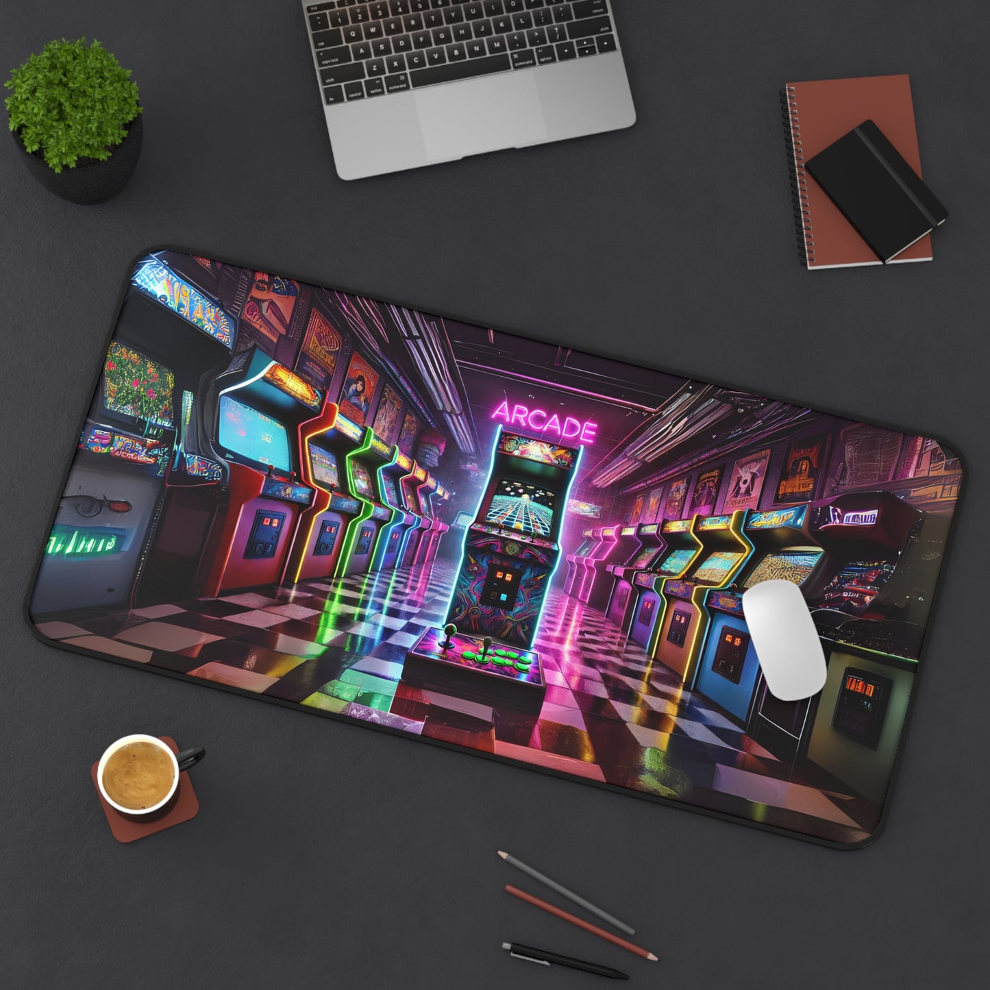 Retro Arcade Dreamscape Gaming Desk Mat