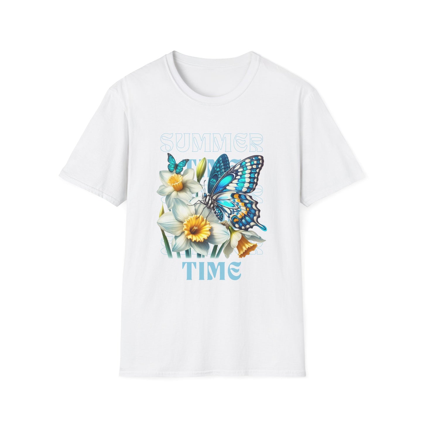 Celebrate the Joy of Summer with Our Butterfly Blooms Unisex Softstyle T-Shirt
