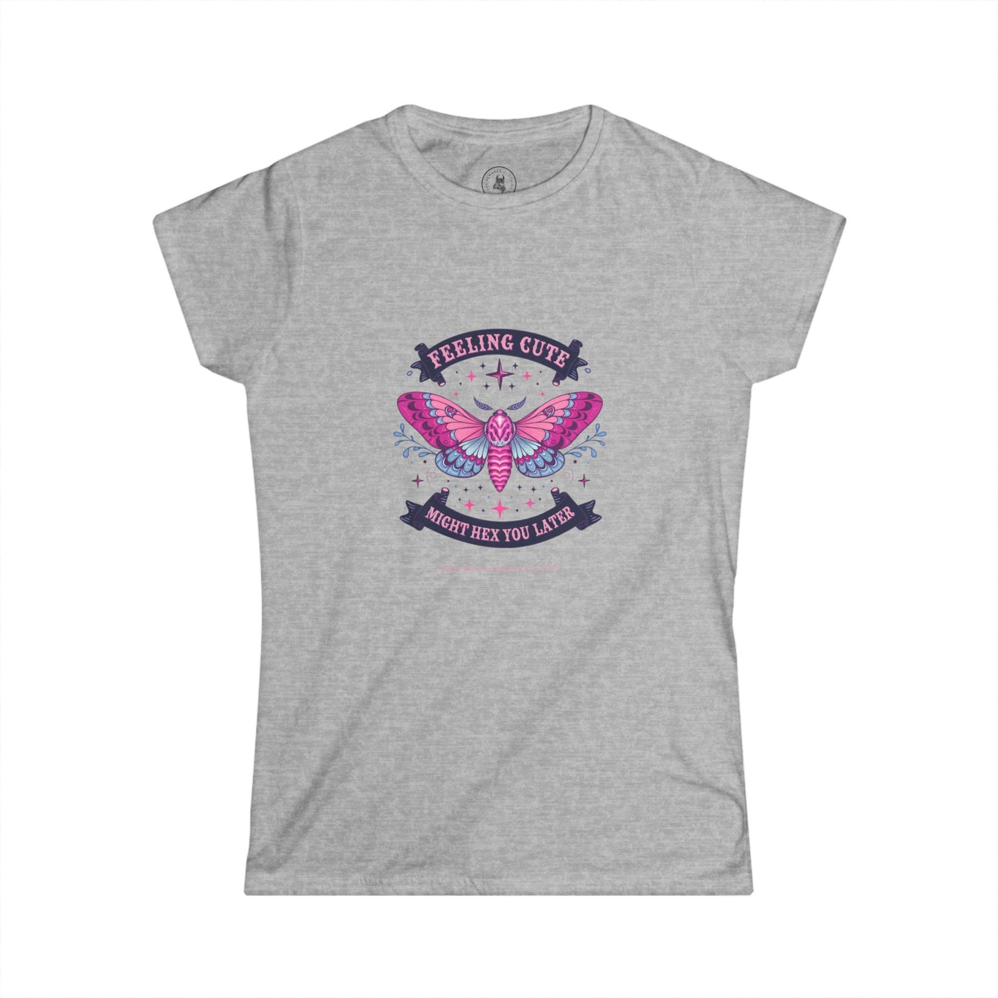Cute Butterfly Women's Softstyle Tee, Feel Cute Shirt, Gift for Her, Casual Tee, Spring Fashion, Everyday Wear