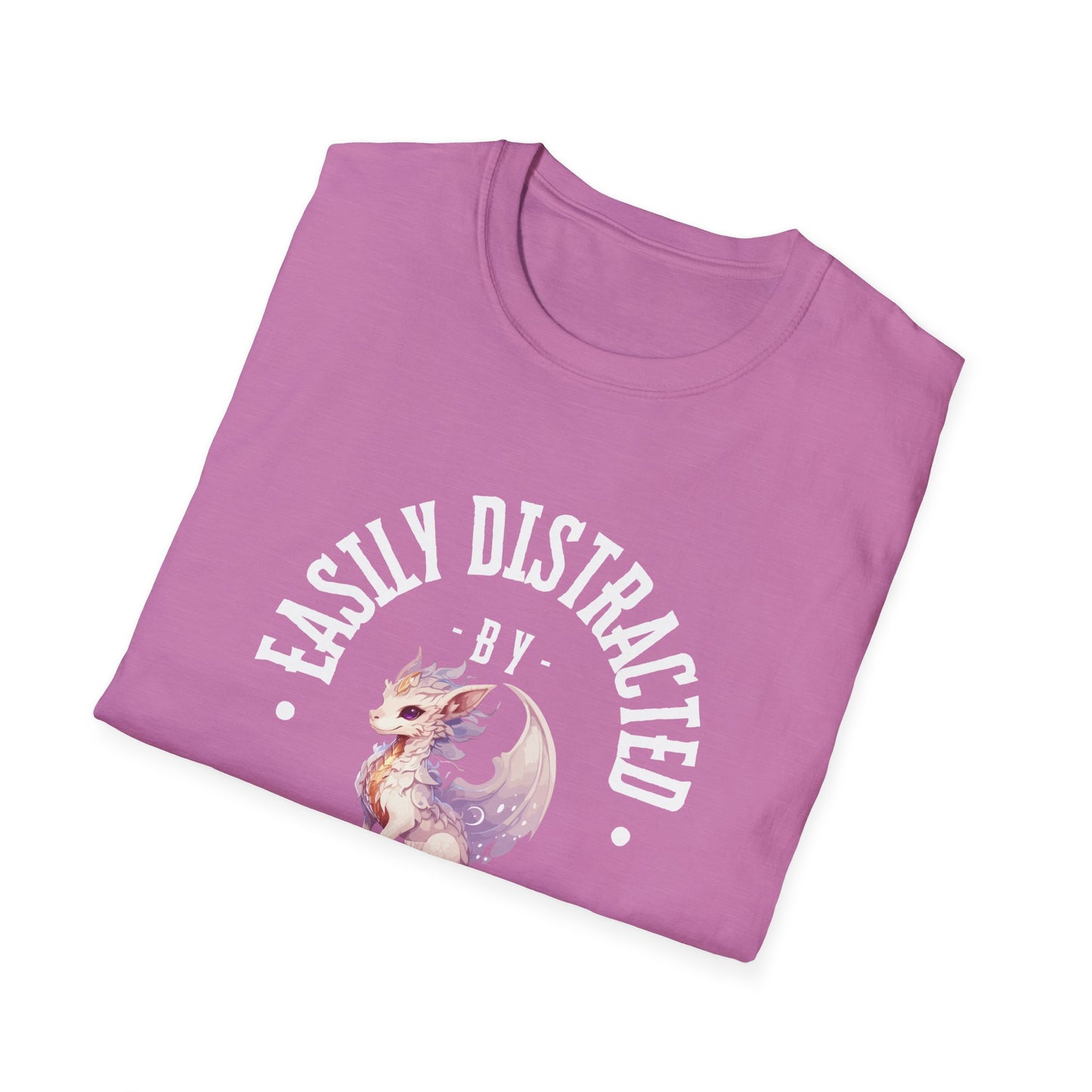 Easily Distracted by Dragons Unisex Softstyle T-Shirt