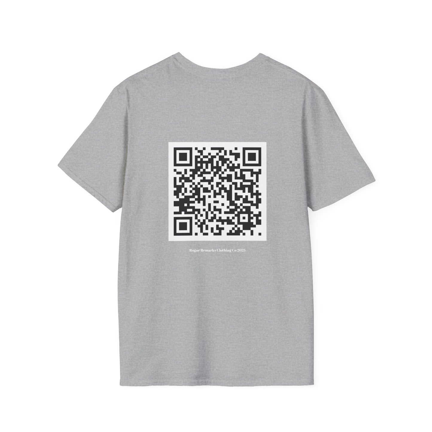 FAFO Unisex Softstyle T-Shirt - Minimalist Black Tee with QR Code
