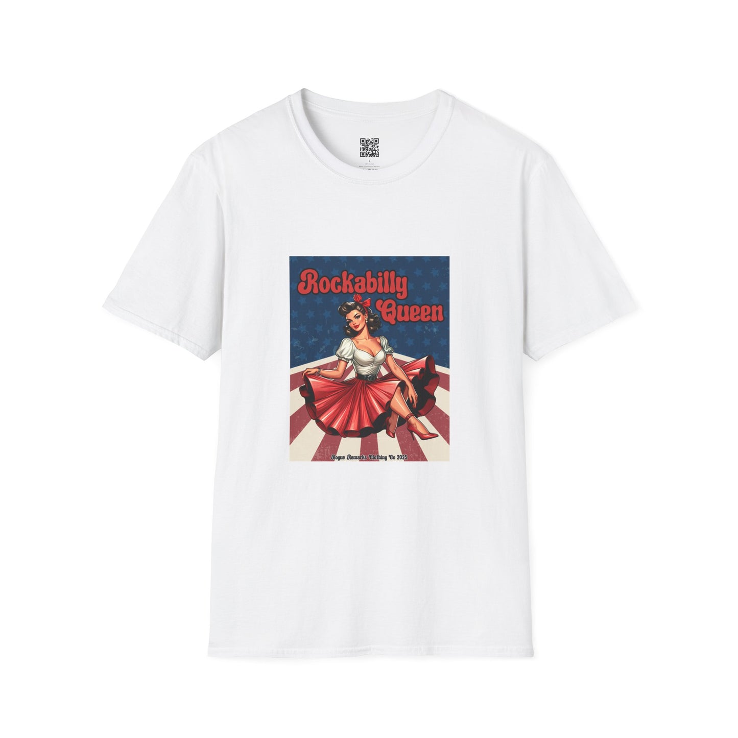 Rockabilly Queen Unisex Softstyle T-Shirt - Retro Vintage Design