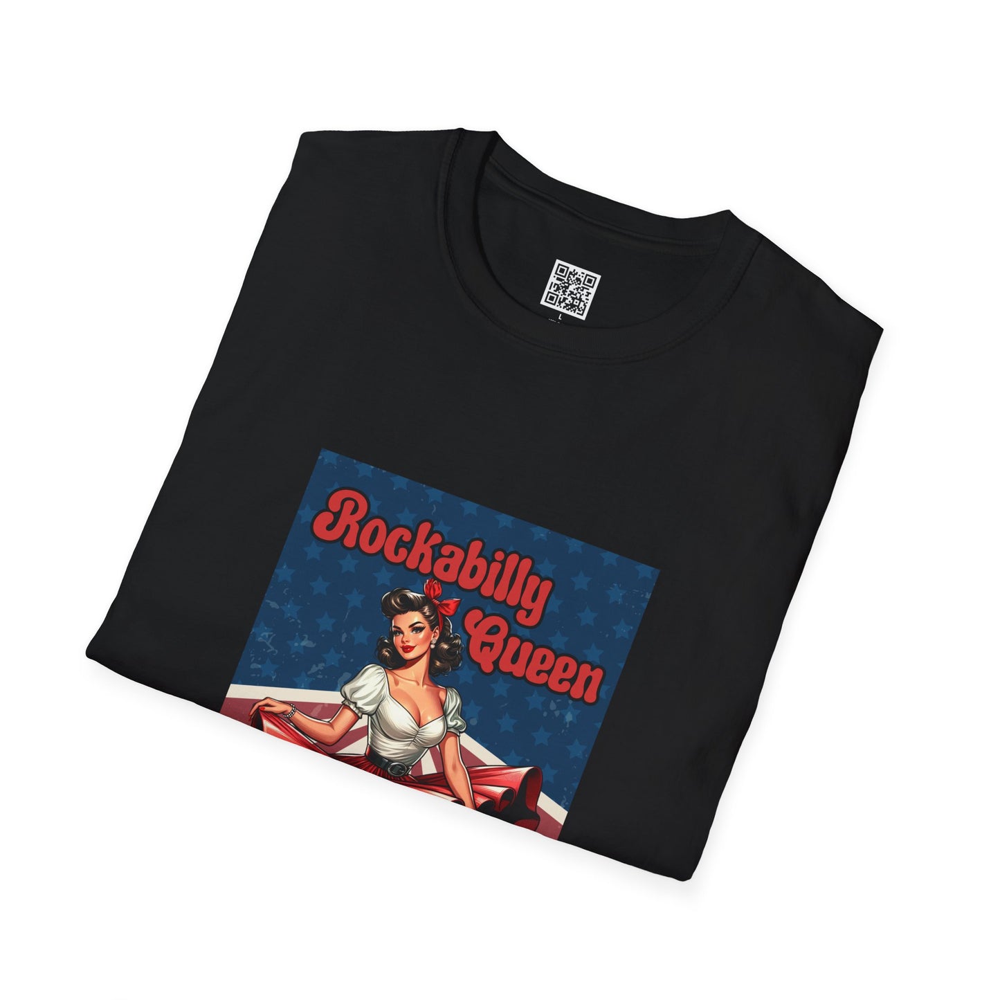 Rockabilly Queen Unisex Softstyle T-Shirt - Retro Vintage Design