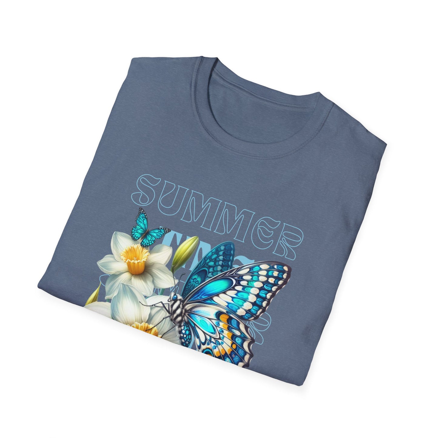 Celebrate the Joy of Summer with Our Butterfly Blooms Unisex Softstyle T-Shirt