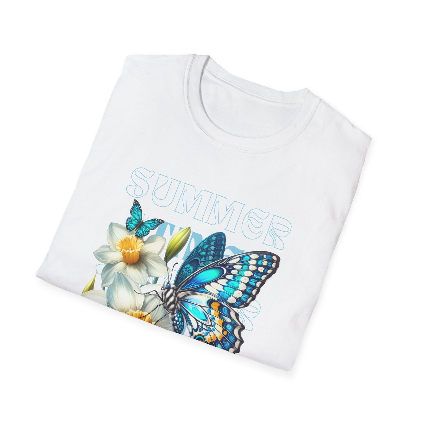 Celebrate the Joy of Summer with Our Butterfly Blooms Unisex Softstyle T-Shirt