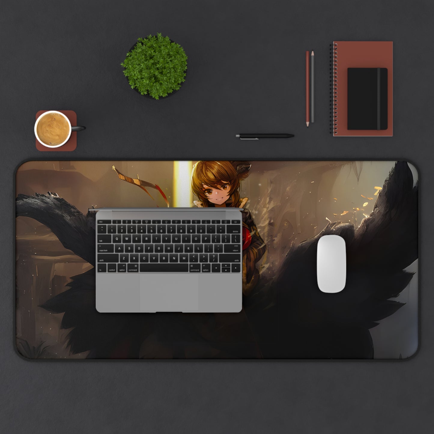 Crimson Valor Gaming Desk Mat