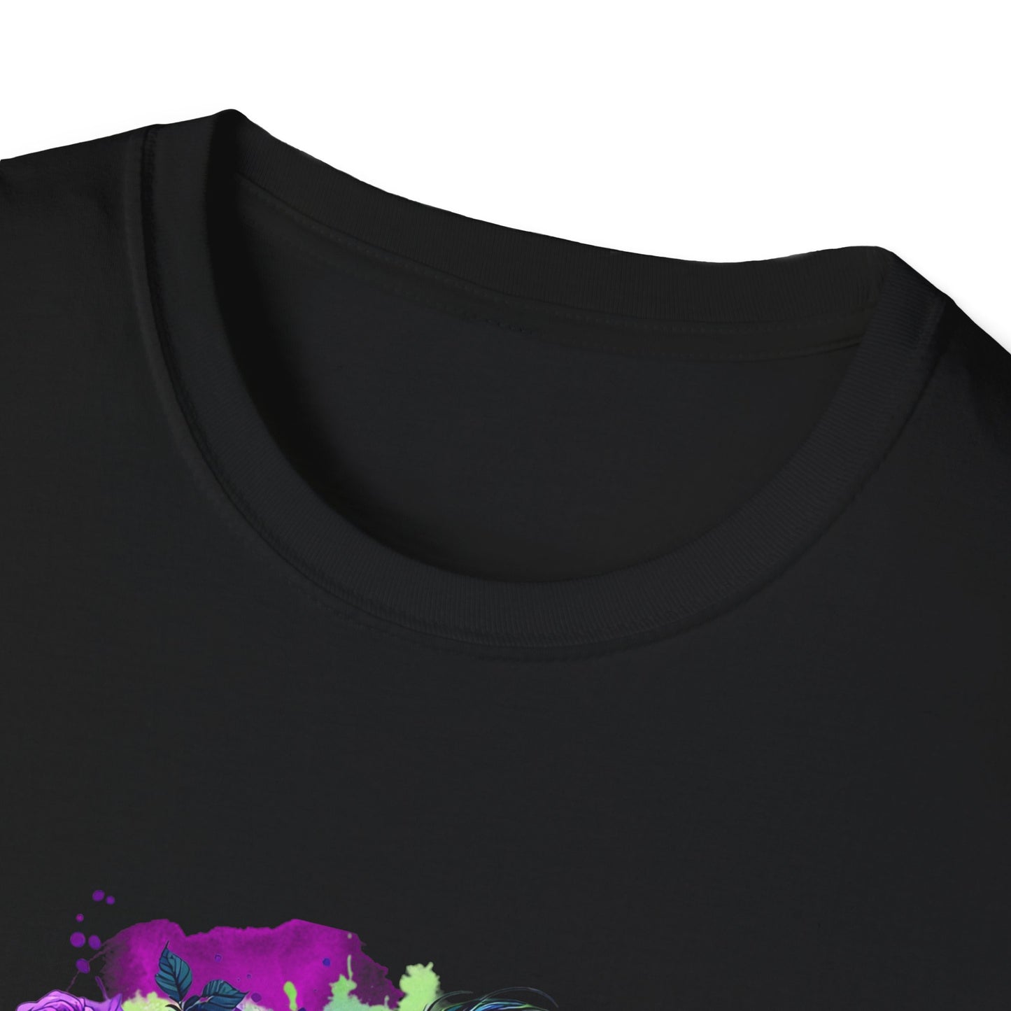 She Dances in Darkness & Blooms in the Chaos Unisex Softstyle T-Shirt