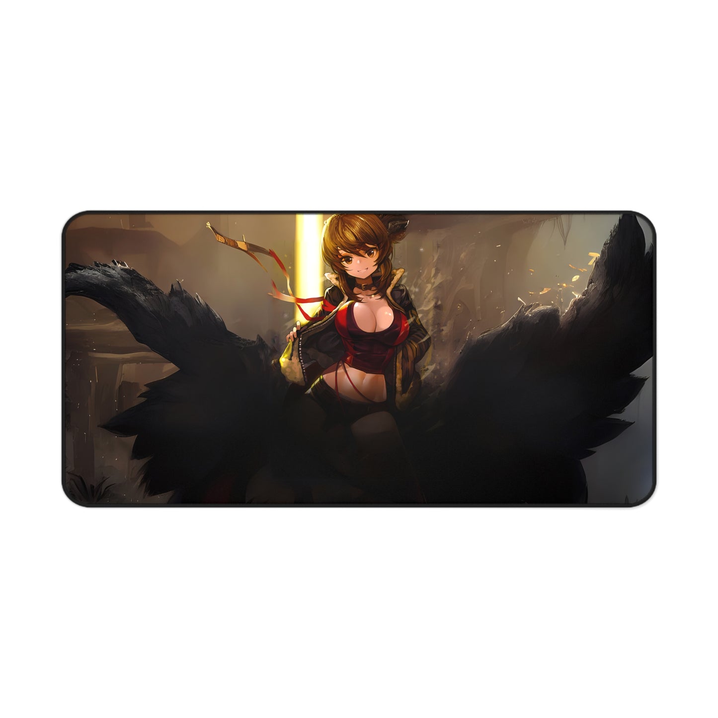 Crimson Valor Gaming Desk Mat