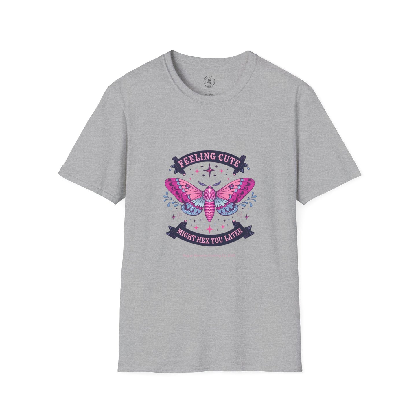 Feeling Cute, Might Hex You Later Unisex Tee – Moth Magic Edition