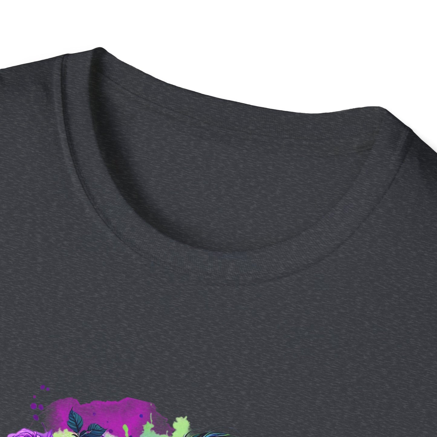 She Dances in Darkness & Blooms in the Chaos Unisex Softstyle T-Shirt