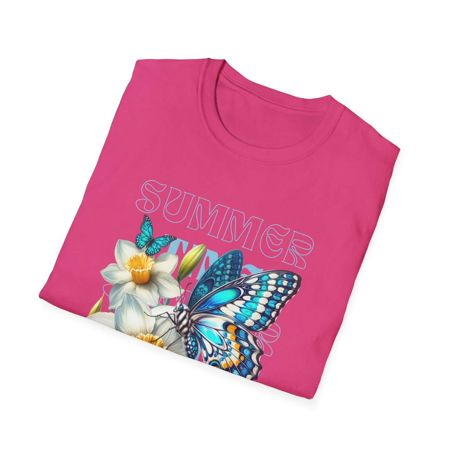 Celebrate the Joy of Summer with Our Butterfly Blooms Unisex Softstyle T-Shirt