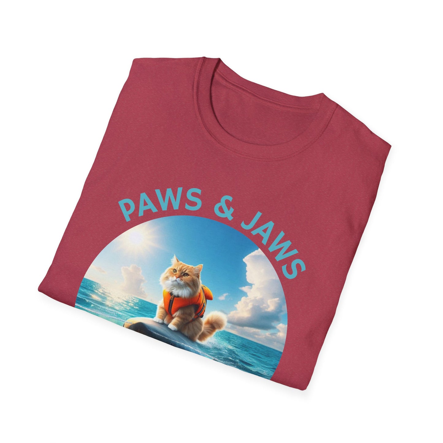 Dive into Fun with Our ‘Paws & Jaws’ Unisex Softstyle T-Shirt