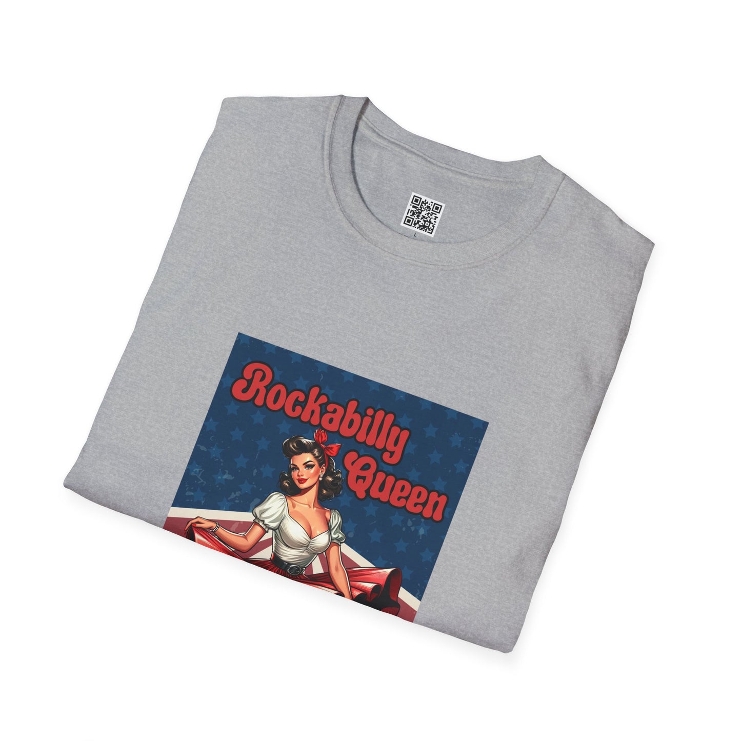 Rockabilly Queen Unisex Softstyle T-Shirt - Retro Vintage Design