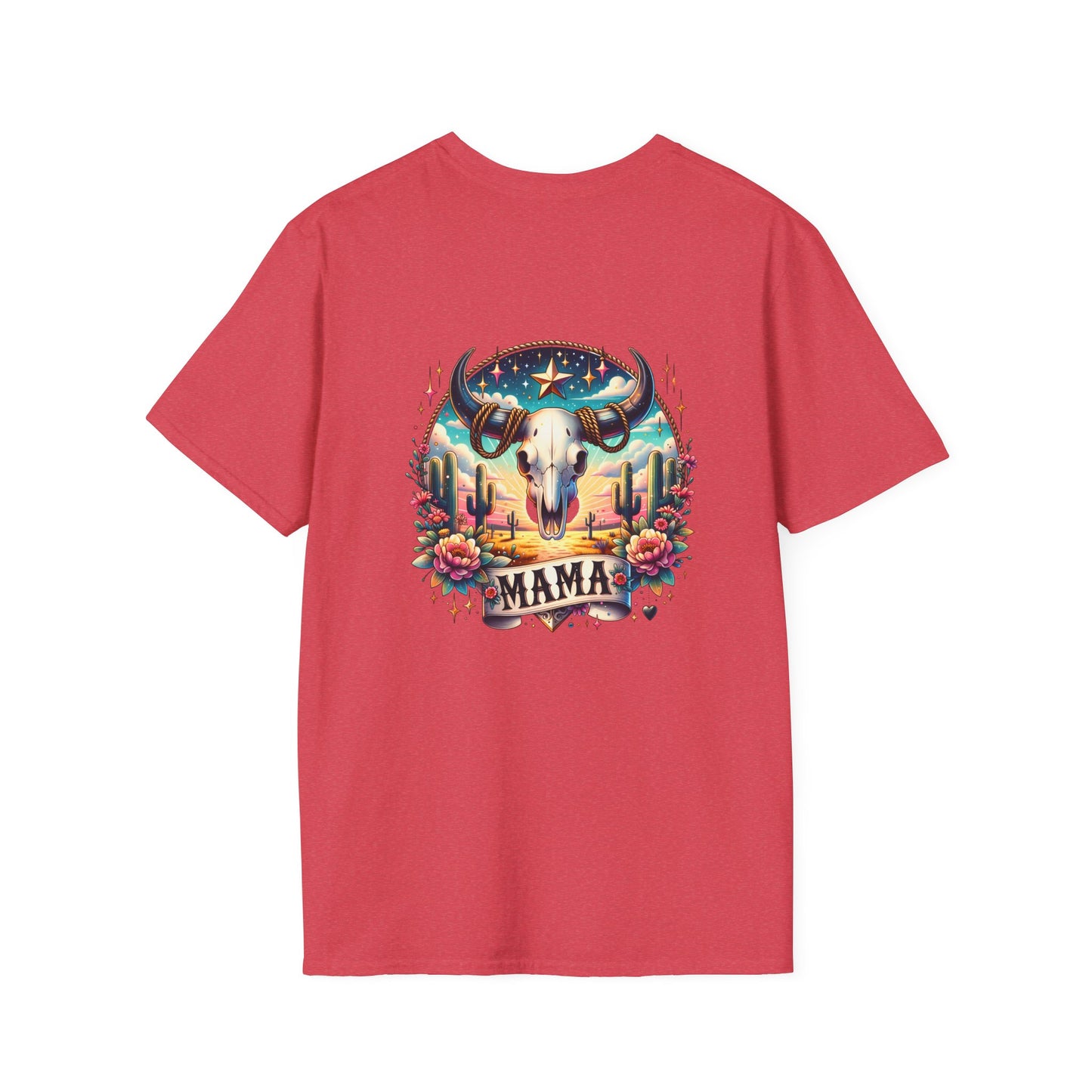 “Mama” Bull Skull Unisex Softstyle T-Shirt