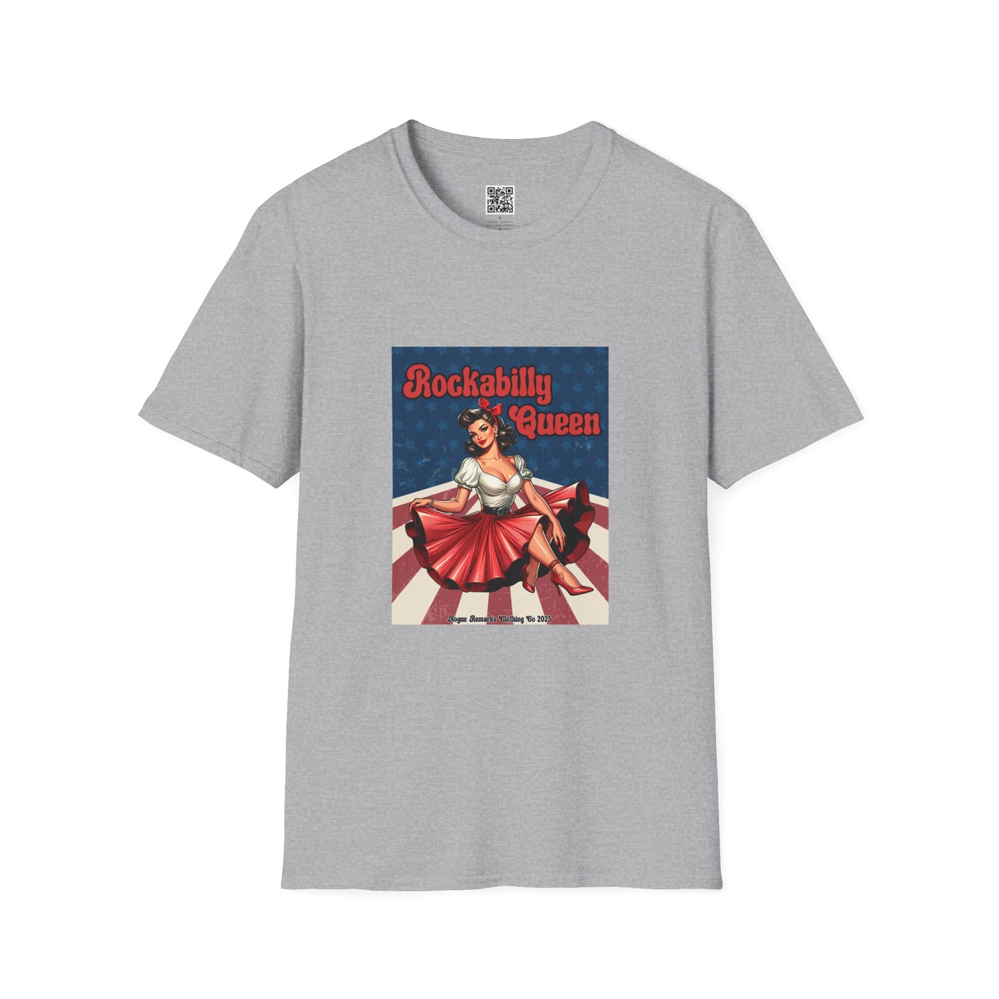 Rockabilly Queen Unisex Softstyle T-Shirt - Retro Vintage Design
