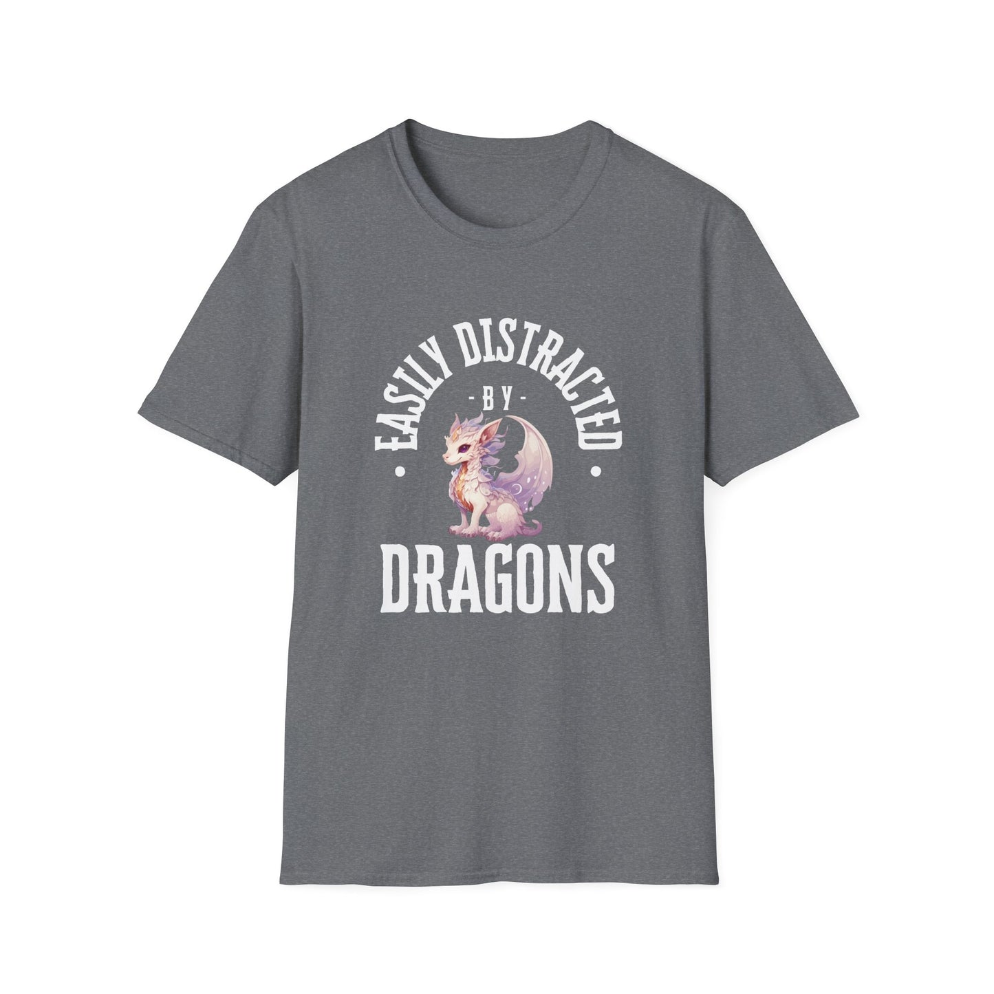 Easily Distracted by Dragons Unisex Softstyle T-Shirt