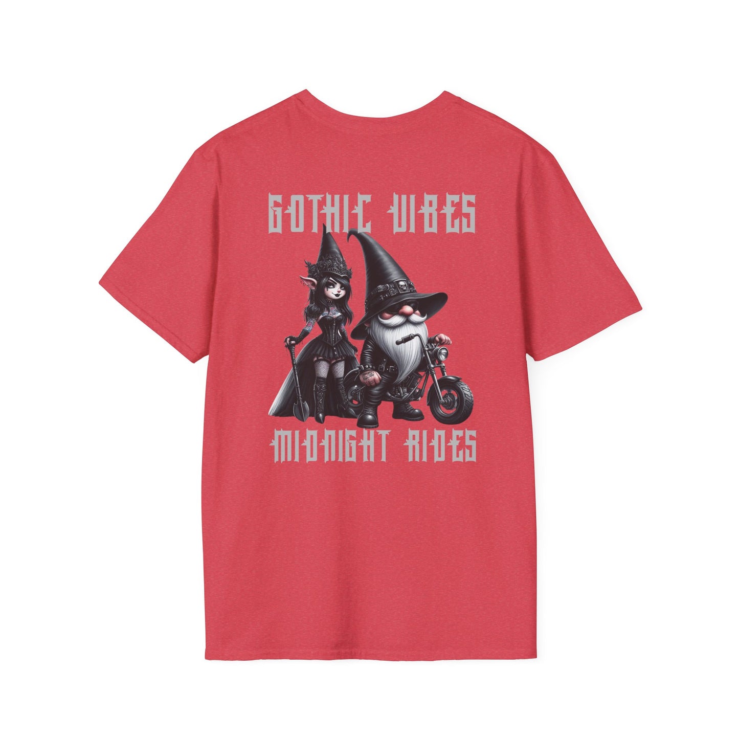 “Gothic Vibes, Midnight Rides” Unisex Softstyle T-Shirt