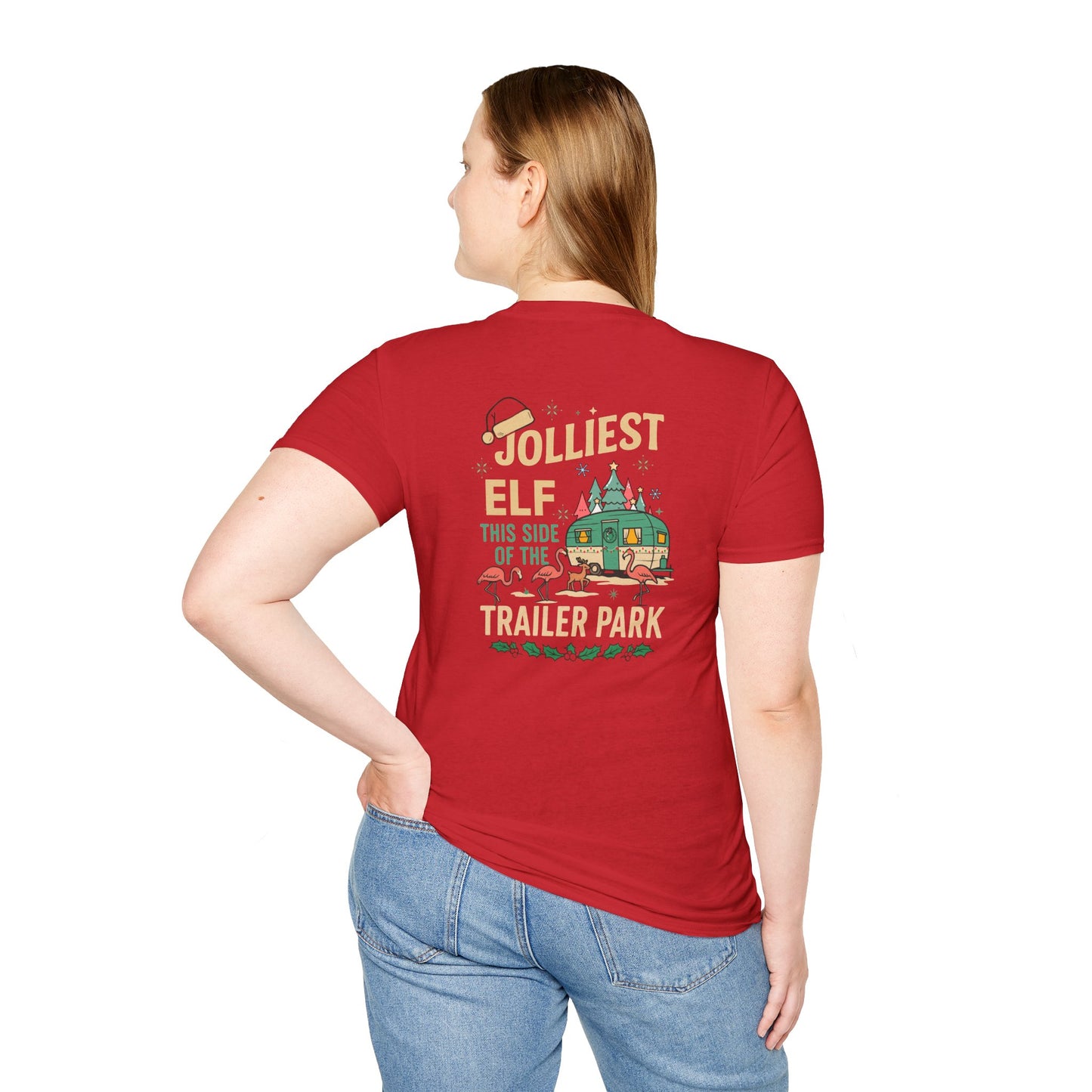 Jolliest Elf Trailer Park Christmas T-Shirt