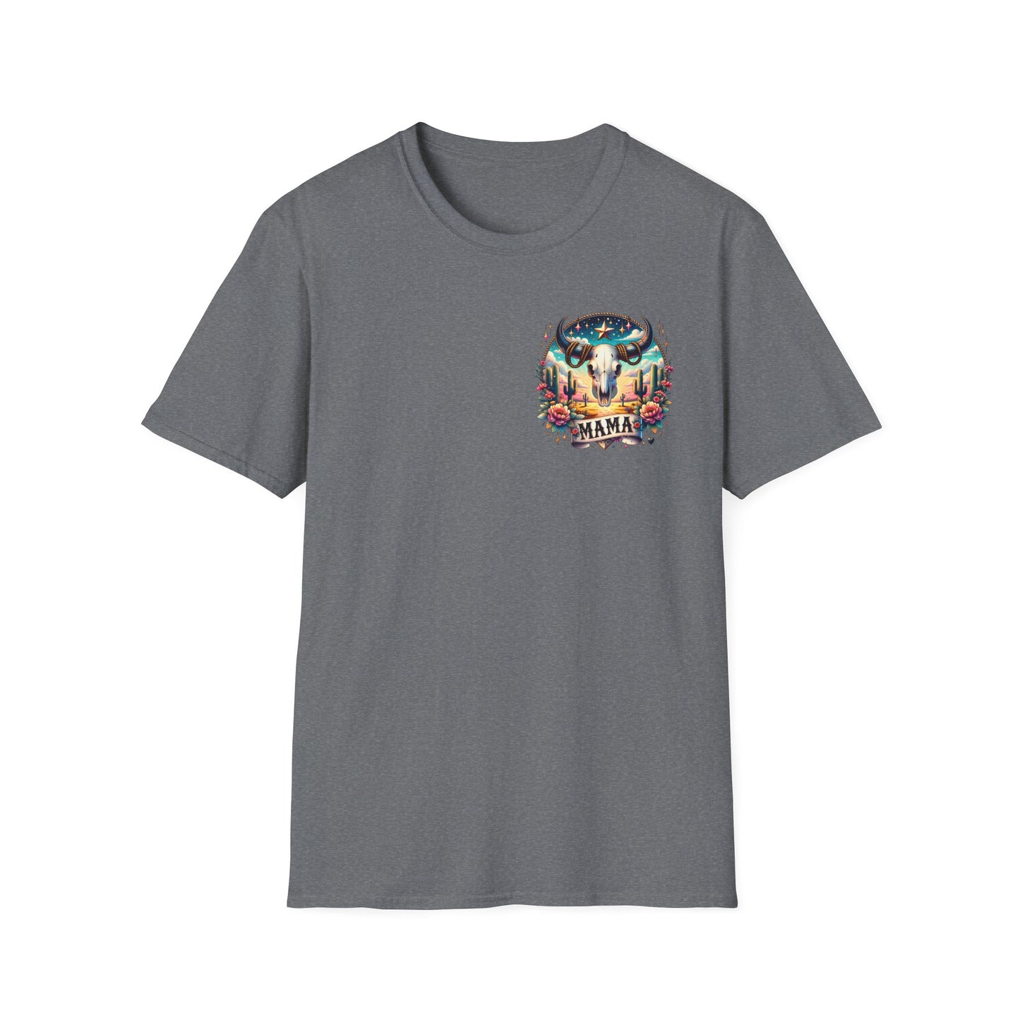 “Mama” Bull Skull Unisex Softstyle T-Shirt