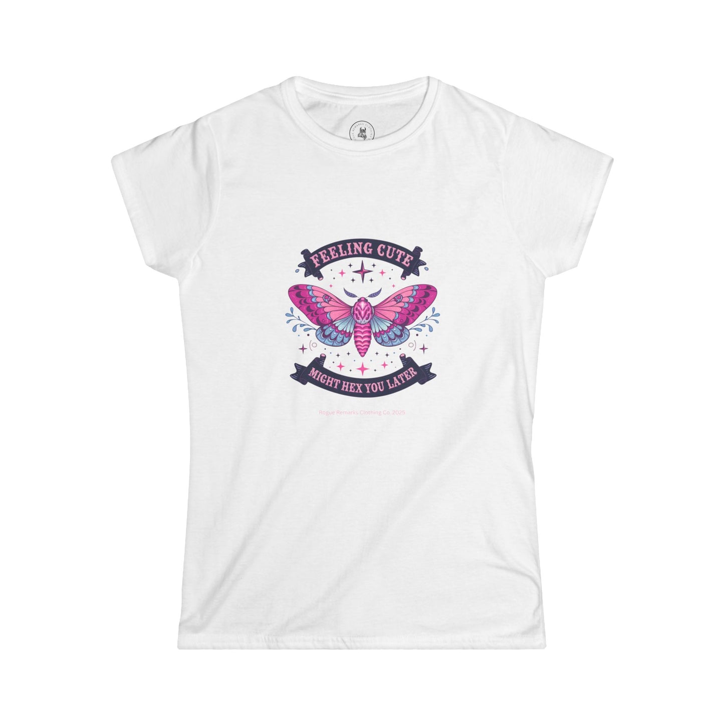 Cute Butterfly Women's Softstyle Tee, Feel Cute Shirt, Gift for Her, Casual Tee, Spring Fashion, Everyday Wear