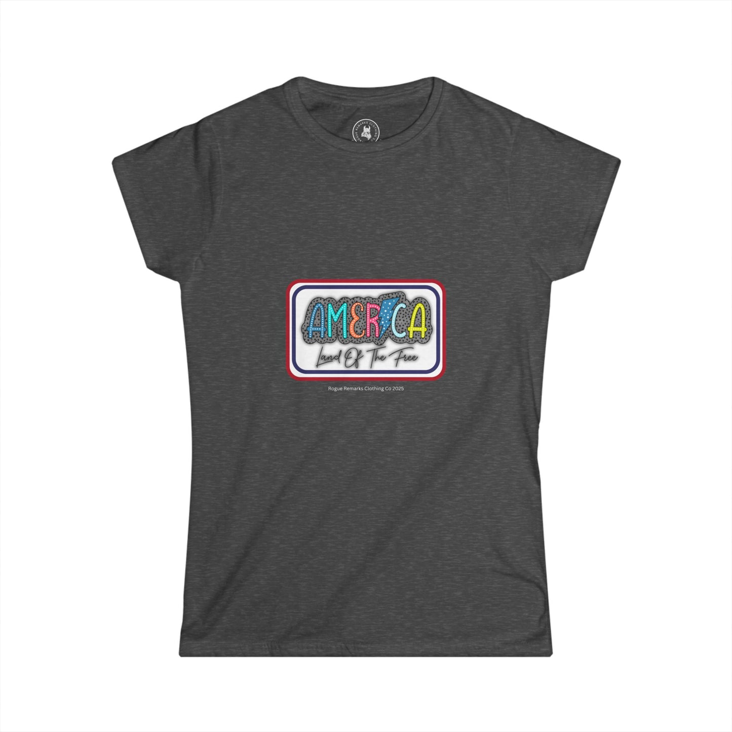 Land of the Free – Patriotic Patch Style Women's Tee