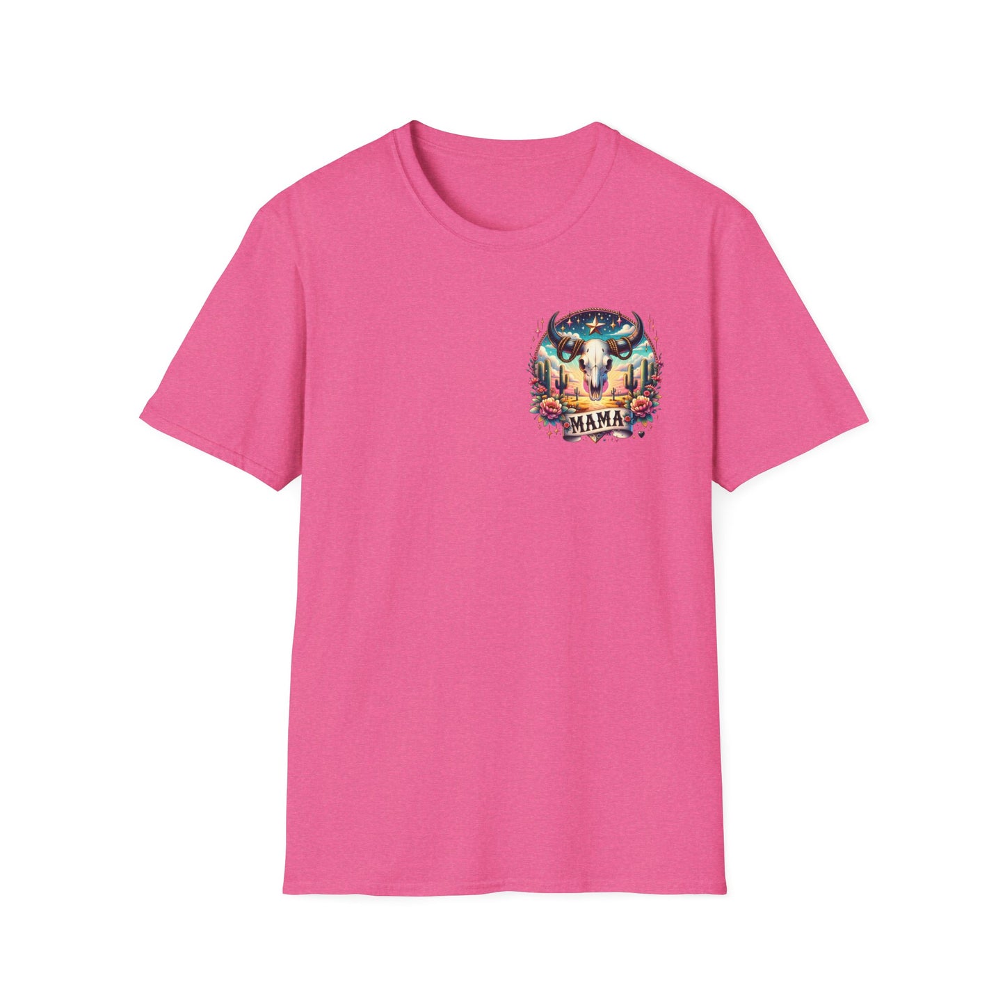 “Mama” Bull Skull Unisex Softstyle T-Shirt