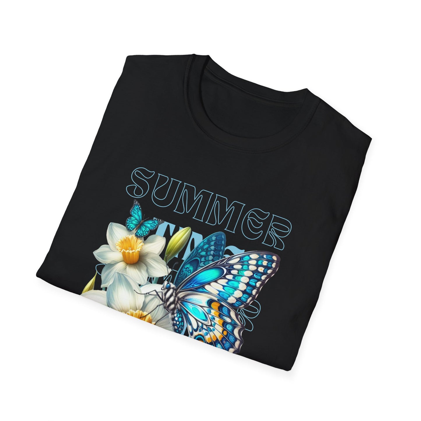 Celebrate the Joy of Summer with Our Butterfly Blooms Unisex Softstyle T-Shirt
