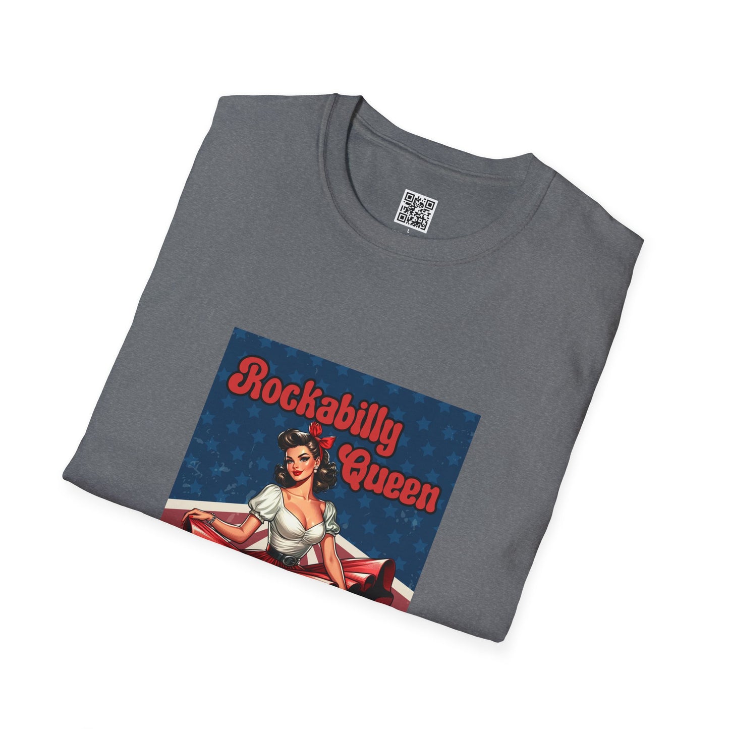 Rockabilly Queen Unisex Softstyle T-Shirt - Retro Vintage Design