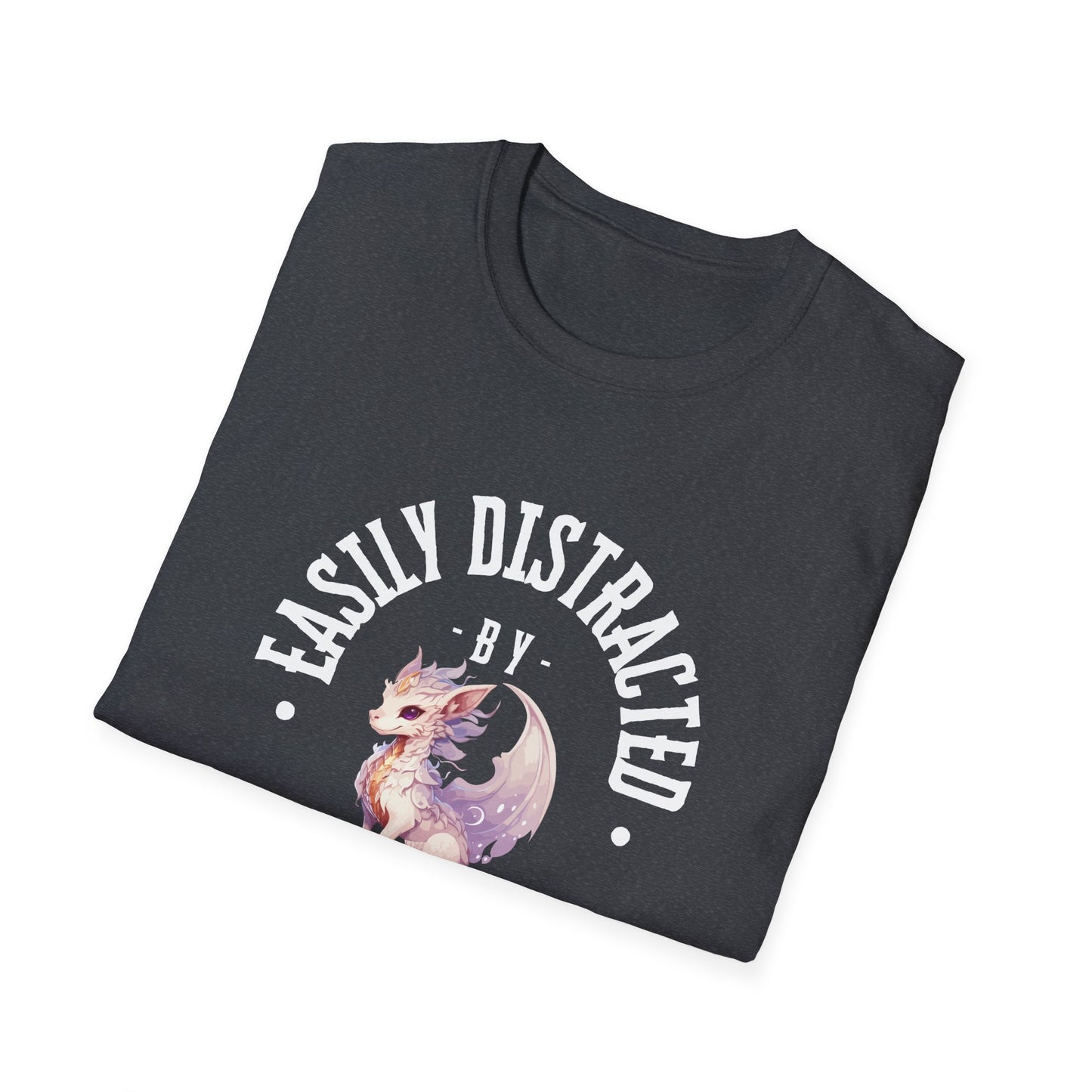 Easily Distracted by Dragons Unisex Softstyle T-Shirt