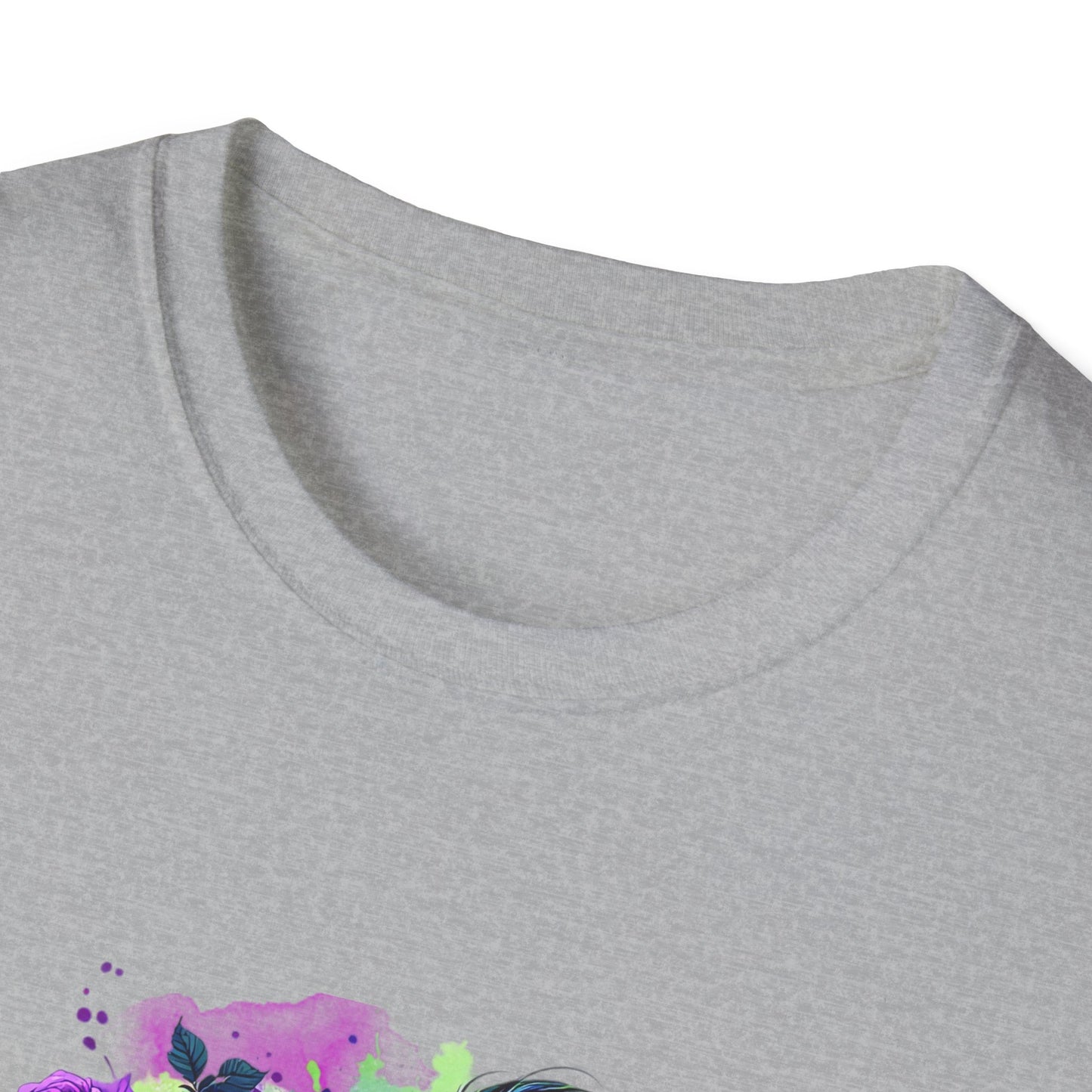 She Dances in Darkness & Blooms in the Chaos Unisex Softstyle T-Shirt