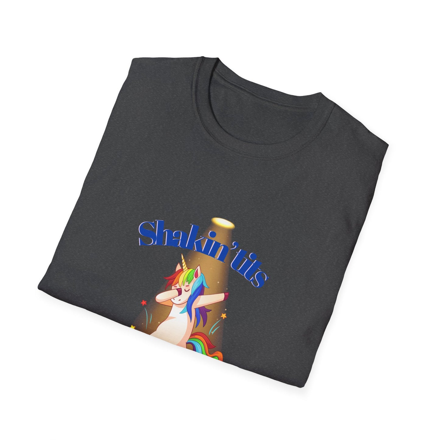 🎉 Shakin’ Tits & Takin’ Tips Unicorn Tee 🦄✨ Unisex Softstyle T-Shirt