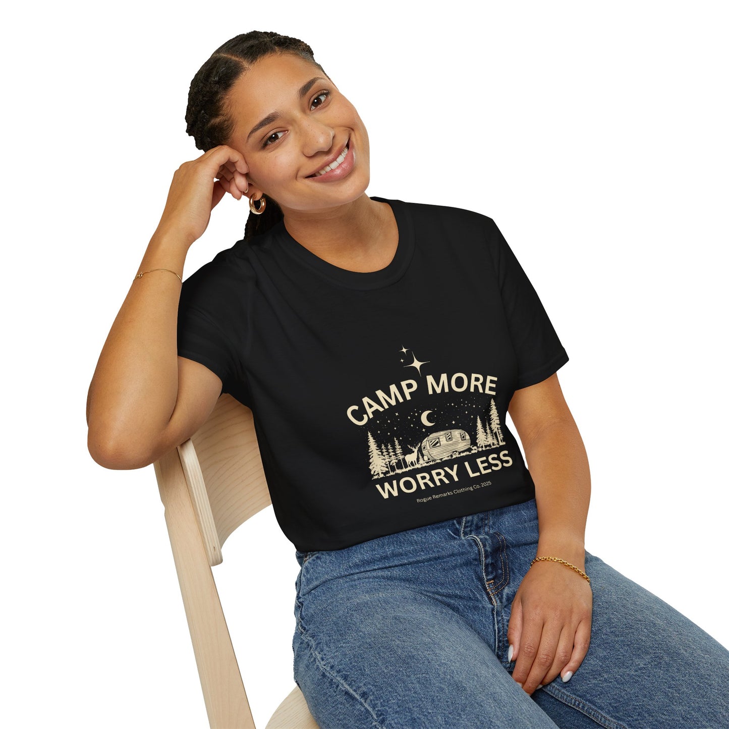 Camp More, Worry Less Tee – Stargazer Edition Unisex T-Shirt